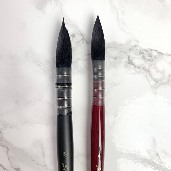 Two Fake Squirrel Hair Brushes - Picture 2 of 4